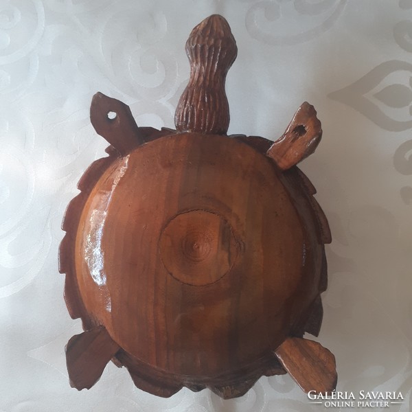 Carved wooden turtle, feng shui symbol