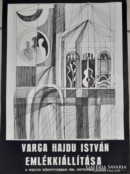 István Varga Hajdú's exhibition poster from 1986