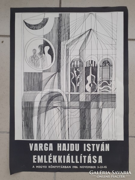 Varga Hajdu István kiállítási plakátja 1986-ból