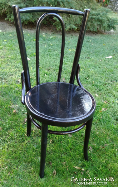 Antique thonet ebony black lacquered wooden chair