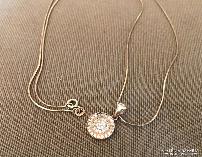 Gold-plated silver necklace with pendant