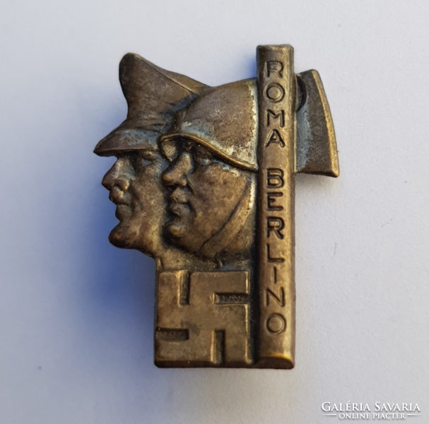 Original fascist badge. Rome_ berlin axis badge.