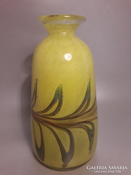 Erwin Eisch marked a rare studio design in a glass vase with mid century decor