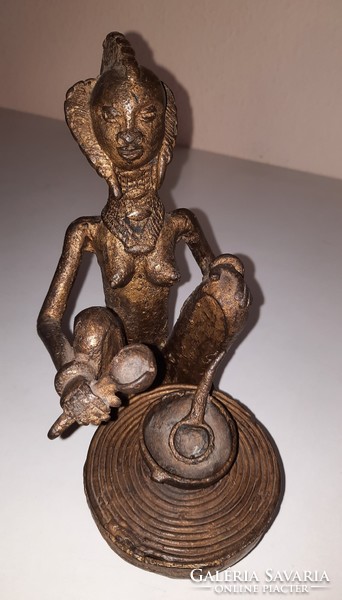 African bronze statue, yoruba statue