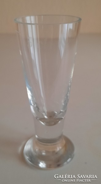 Biedermeier 5 cl-es talpas üveg likőrös pohár