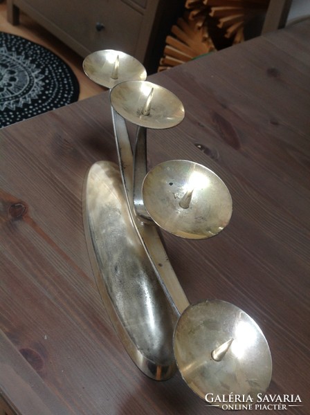 Old German silver-plated candlestick
