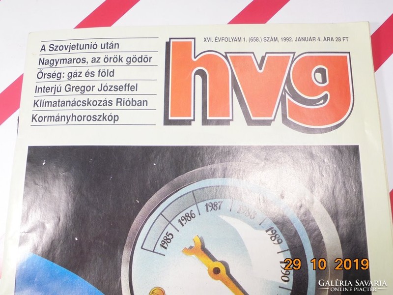 Hvg newspaper xvi. Volume 1. (658.) Issue - January 4, 1992 - As a birthday present