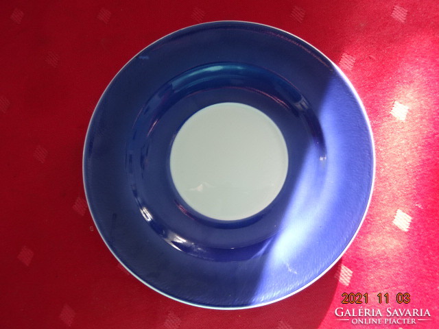 Lowland porcelain teacup placemat, cobalt blue. He has!