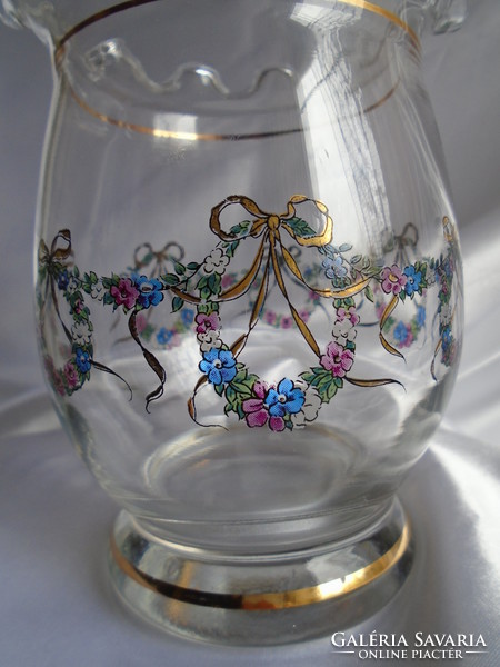 Garland glass vase.