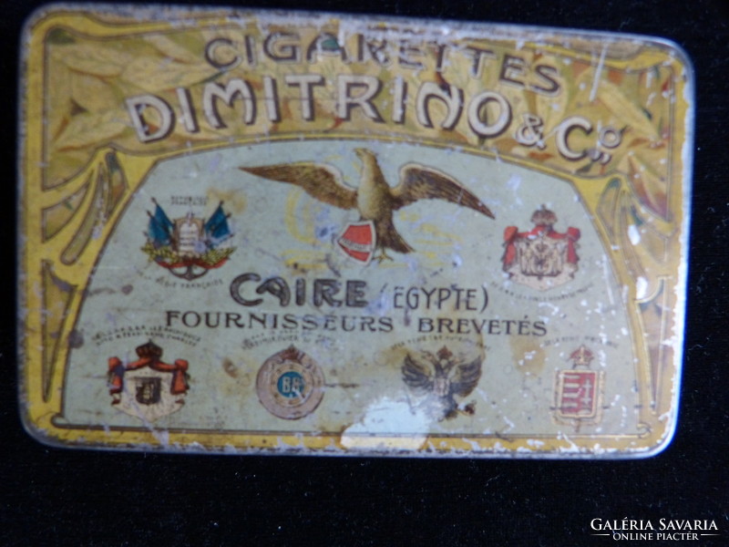 Old metal cigar box. Egypt, Switzerland.