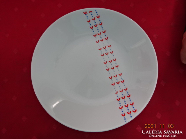 Zsolnay porcelain deep plate with blue - red pattern, diameter 22 cm. He has!