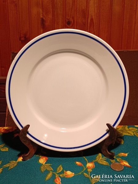 RÉGI ZSOLNAY PORCELÁN LAPOSTÁNYÉR KÉK SZEGÉLYES (GB61/1-6)