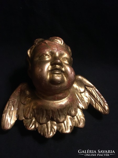 Xix.Sz.I. Wooden angel with real gold !!!