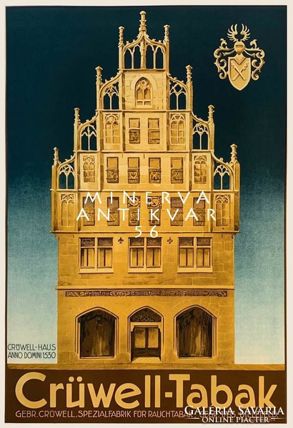 Vintage old german tobacco cigarette factory advertisement advertising poster grühwell tobacco 1928 reprint