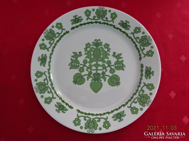 Great Plain porcelain wall plate with green pattern, diameter 19.5 cm. He has!
