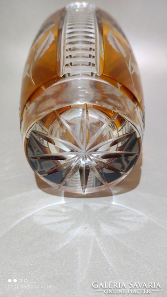 Antique art deco crystal glass vase