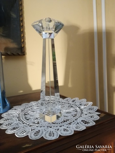 Designer glass candlestick with box