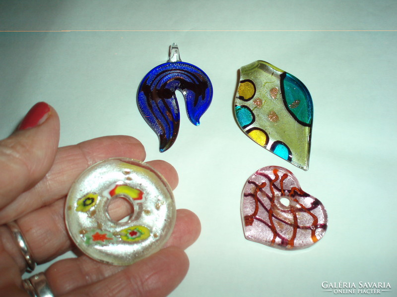 4 Murano glass pendants