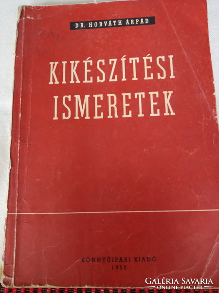 1953-as kikészítési ismeretek könyv