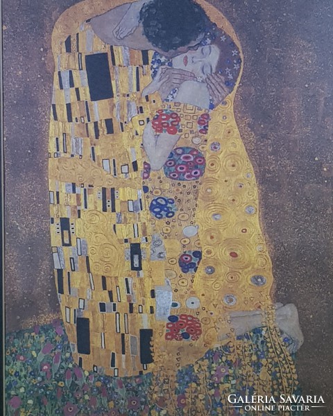 G. Klimt: A csók - modern nyomat gyönyörűen keretezve