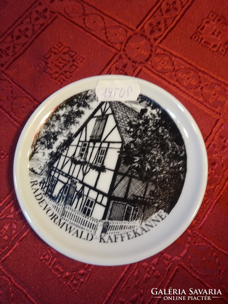 German porcelain mini wall decoration with a view of Radevormwald kaffekanne. He has!