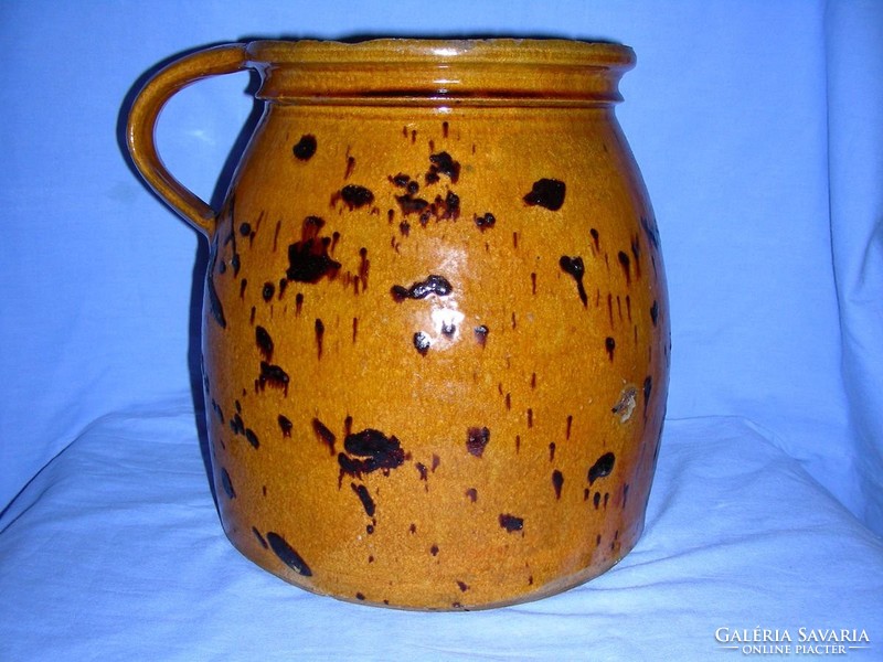 Glazed canvas pot