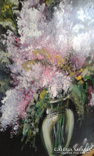 "Orgona-virágcsendélet" festmény 40 x 27 cm