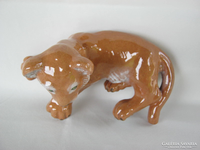 Retro ... Izsépy Hungarian applied arts ceramic lion