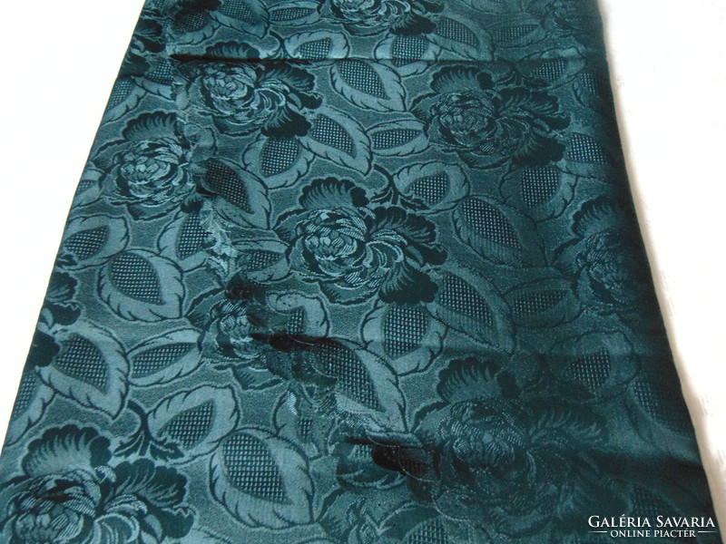 Poison green silk tablecloth 158 x 235 cm oval!