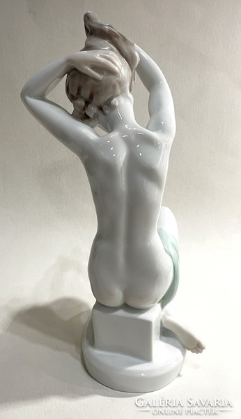 Herend porcelain nude with shroud