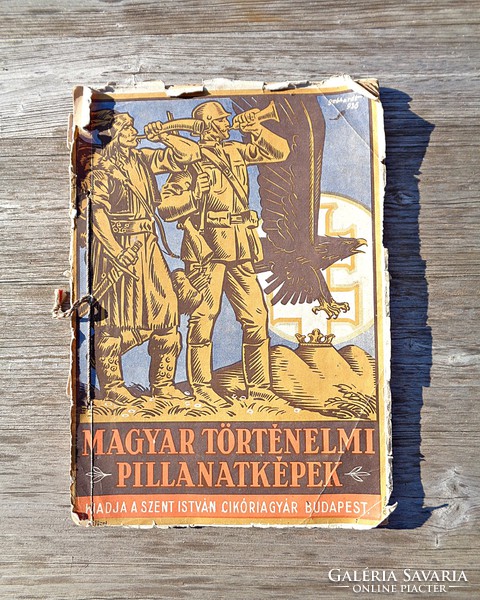 Magyar történelmi pillanatképek 42 db. gyűjthető képpel 1936-os kiadású