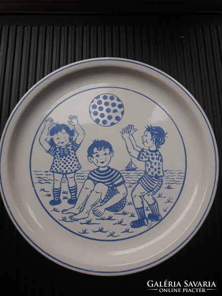 2 db Kispesti retro gránit gyerek tányérok, mese porcelán
