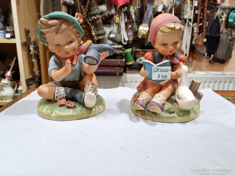 2 old German porcelain figurines