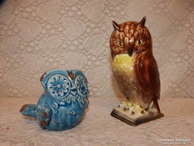 2 colored owls.