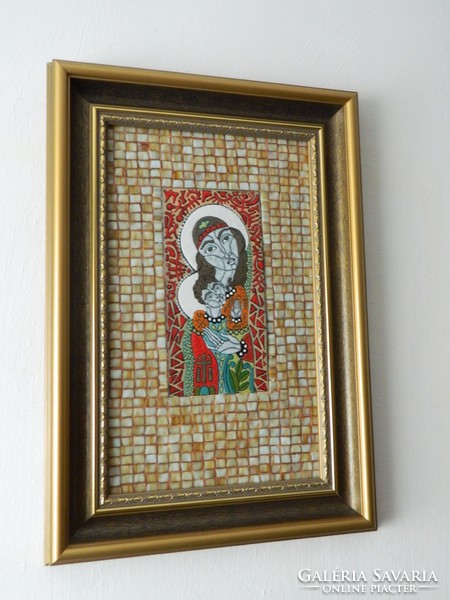 Radnai Zoltán is an enamel. Orthodox Madonna