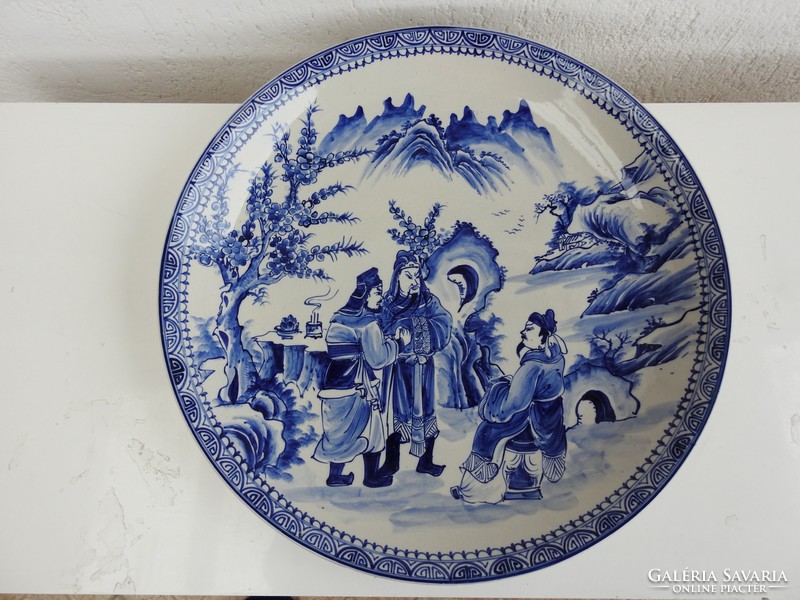 Vietnamese bat trank with huge wall bowl - hand painted scene image