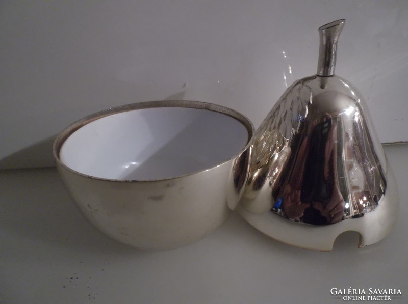 Sugar bowl - pear - silver-plated - 13 x 8 cm - German - delightful - brand new