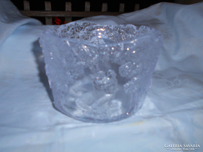 Scandinavian glass basket & boda with glass bowl mark