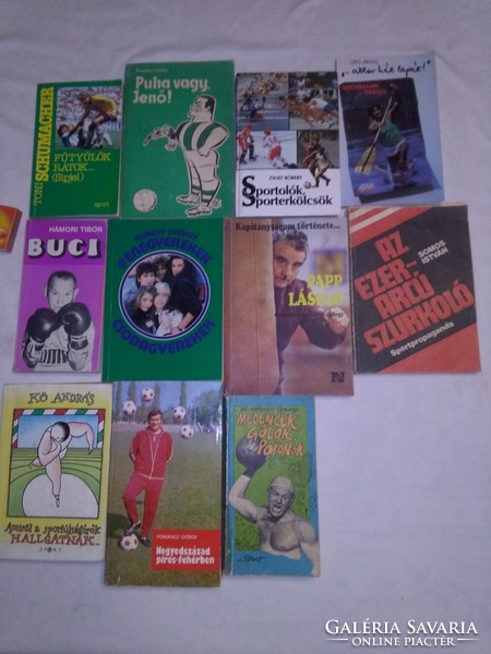 Sport témájú retro könyv - tizenegy darab együtt - 1977-1989