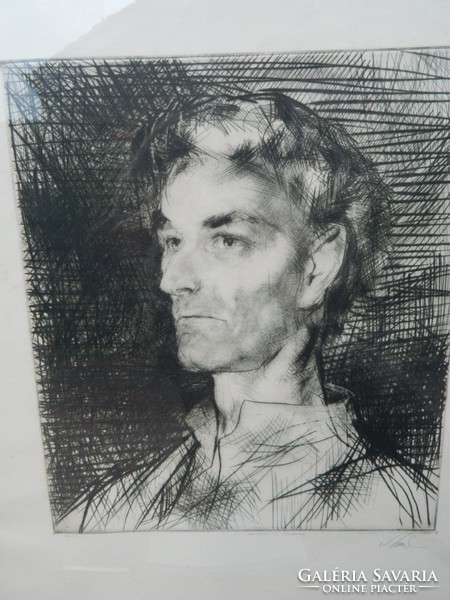 Saxon etching etching: self-portrait