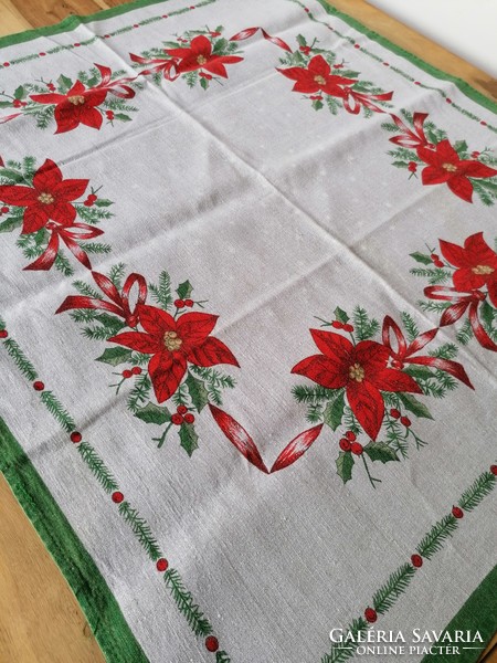 Festive canvas Christmas tablecloth tablecloth centerpiece 88 x 76