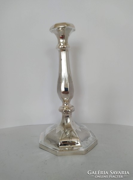 Antique silver candle holder 1857