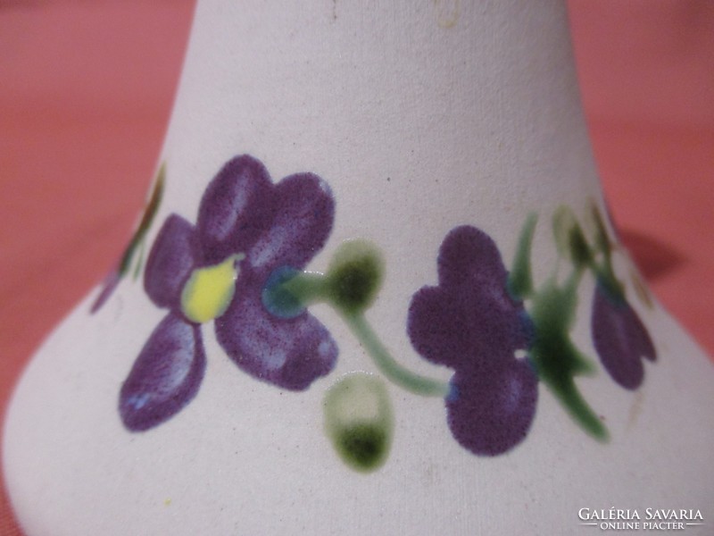Violet ceramic candlestick