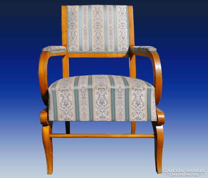 0A215 antique Biedermeier armchair with armrests