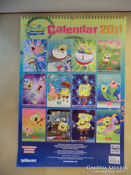 Spongebob 2011 wall calendar in German 30x42 cm for collection wall calendar