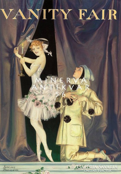 Art Deco Vanity Fair Poster Theater Ballet Pierrot Columbine Costume 1915 f.X.Leyendecker Reprint