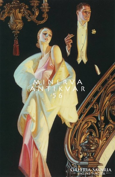Art deco female men's fashion portrait party ball elegant couple tailcoat evening gatsby 1920 j.C.Leyendecker reprint