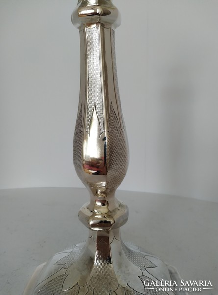 Antique silver candle holder 1857