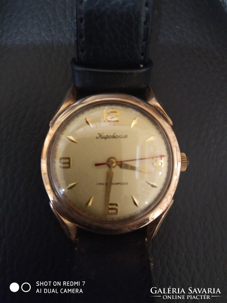 Gold 14kr.-os kirovskie (kirov) men's watch from the 1950s
