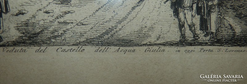Antique etching, Rome -1820 / l.Rossini